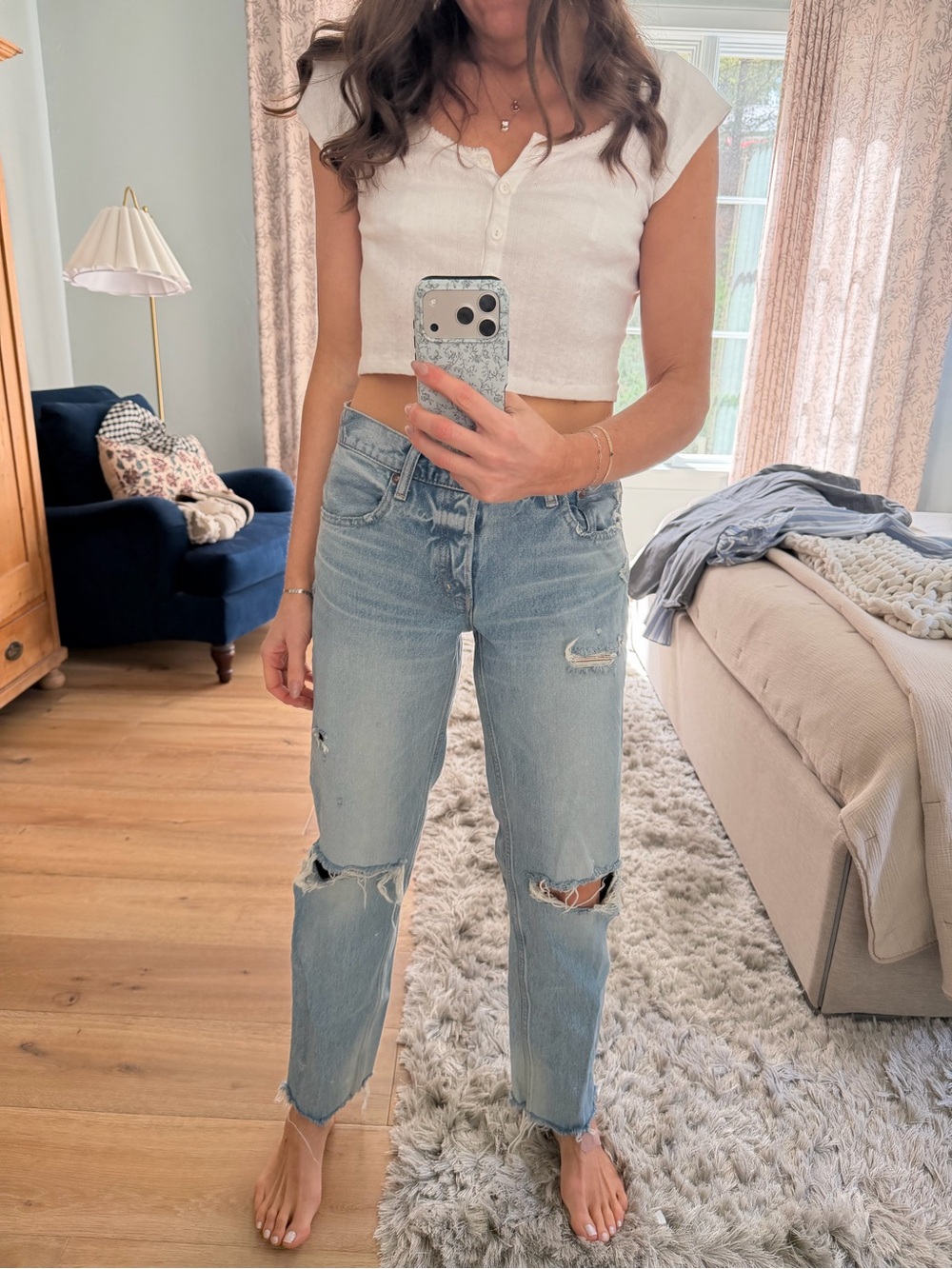 Moussy Odessa Straight Low Jeans